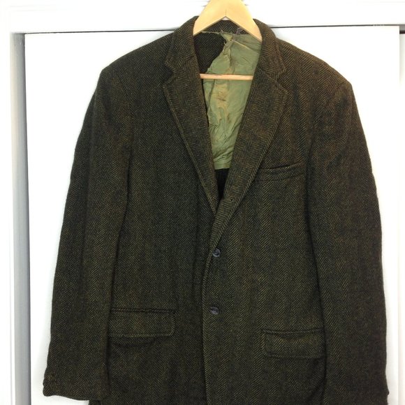 Vintage Blazer Wool Brown  Sz 40-42 - Picture 1 of 8